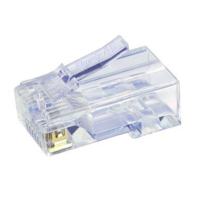 Роз'єми SCP SIMPLY45-CAT5E Pass Through Modular Plugs for 24AWG CAT5E (100 шт)
