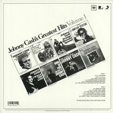 Вінілова платівка LP JOHNNY CASH - GREATEST HITS VOLUME 1
